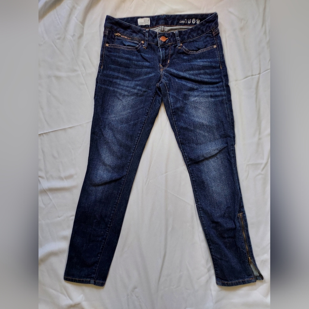 Gap 1969 Always Skinny Ultra Low Rise Zippered Ankle Jeans Size US 4 EU 27